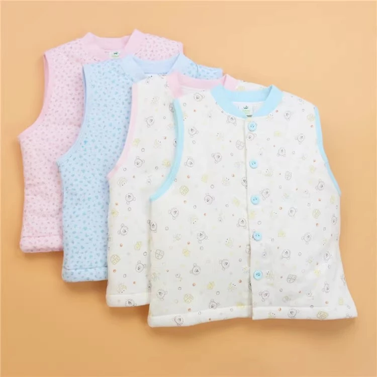 印花马夹坎肩秋冬极简风马甲加厚女外穿男童内穿婴儿儿童冬季保暖