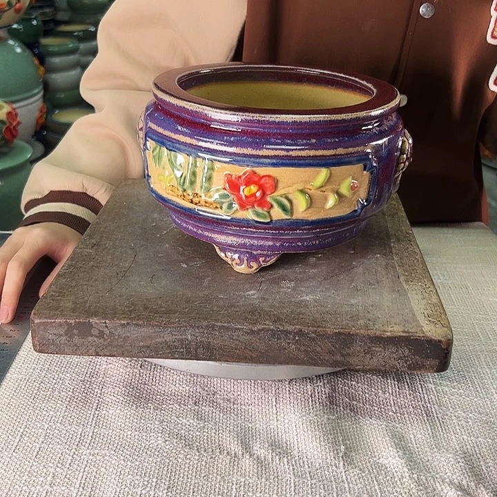 泳坤堂石湾花盆陶瓷