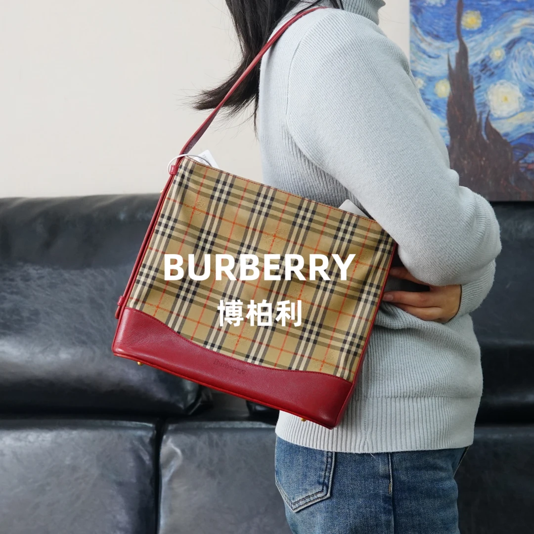 95新 BURBERRY/博柏利 巴宝莉/格纹单肩包/JJ02114231/4231