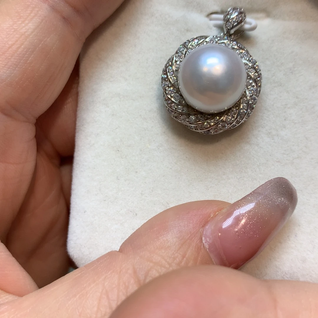 海水珍珠颈饰银S925镶嵌