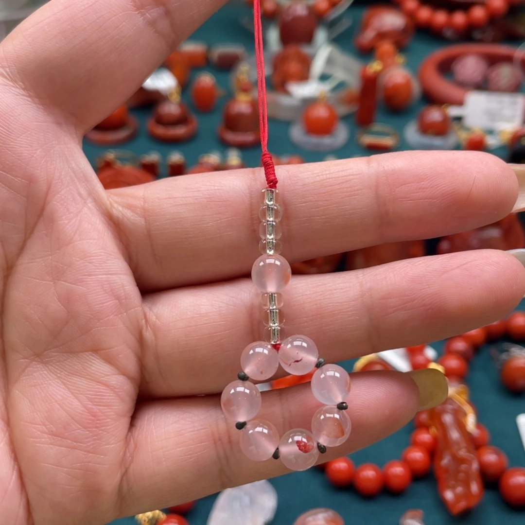 南红玛瑙未镶嵌开播福利川料南红手工编织挂件