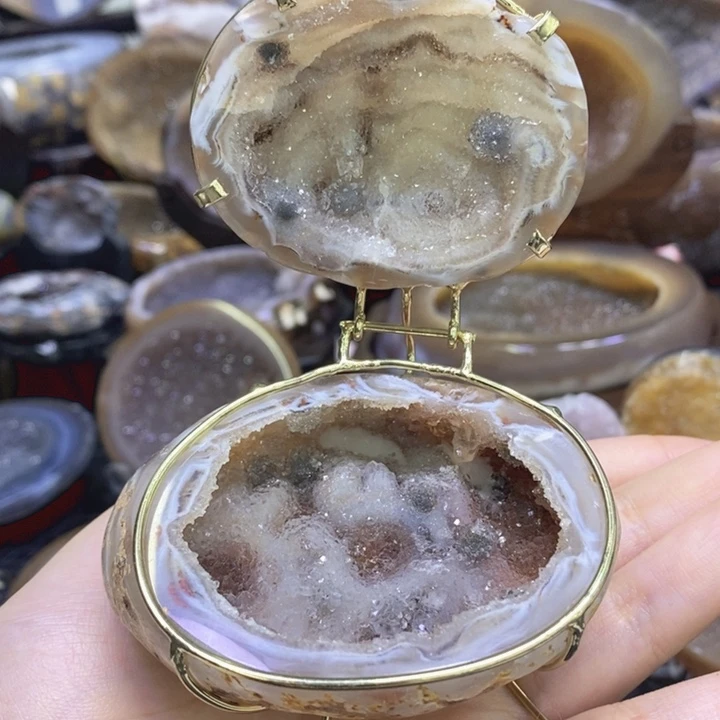 未镶嵌珠宝半成品紫晶蚕丝盆