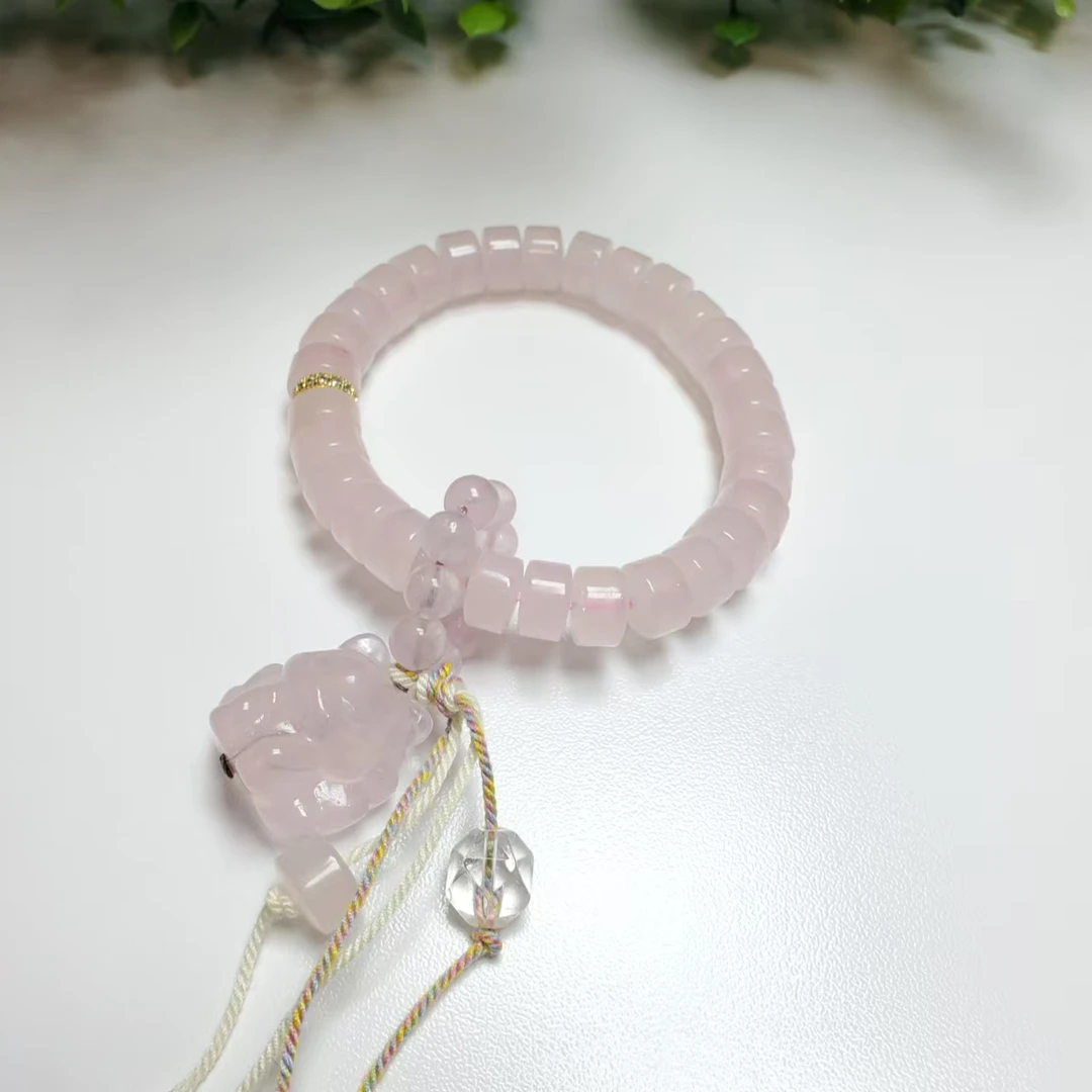 S456【夏日冰粉】设计款水晶单圈桶珠手链