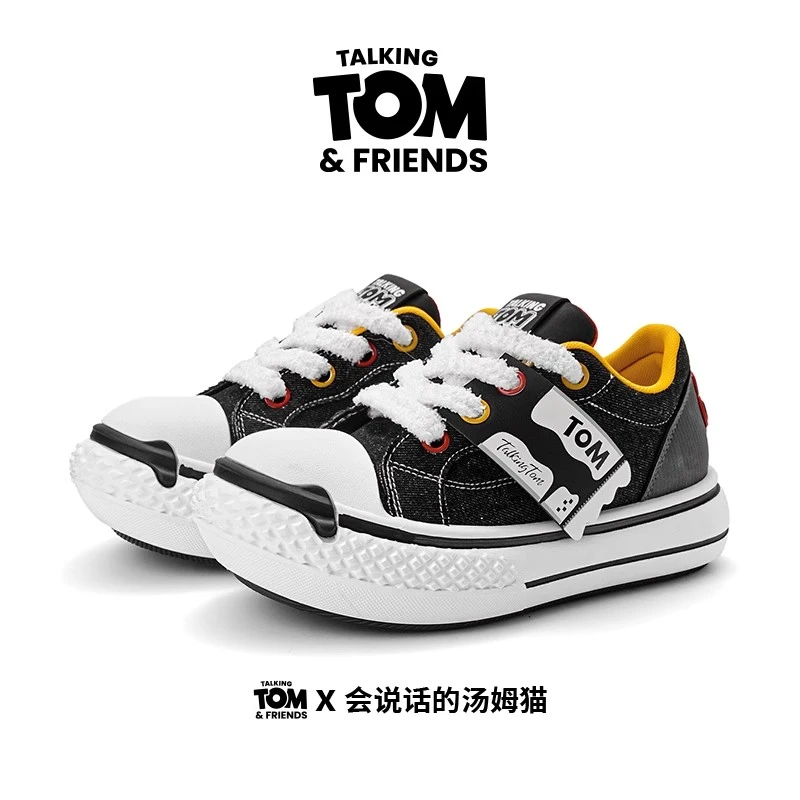 会说话的汤姆猫鞋男女夏季帆布鞋情侣低帮透气休闲厚底丑萌大头鞋