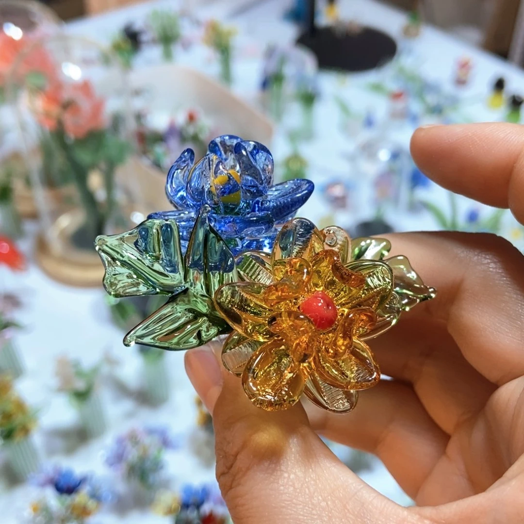 琉璃手工艺品༺****?牡丹花