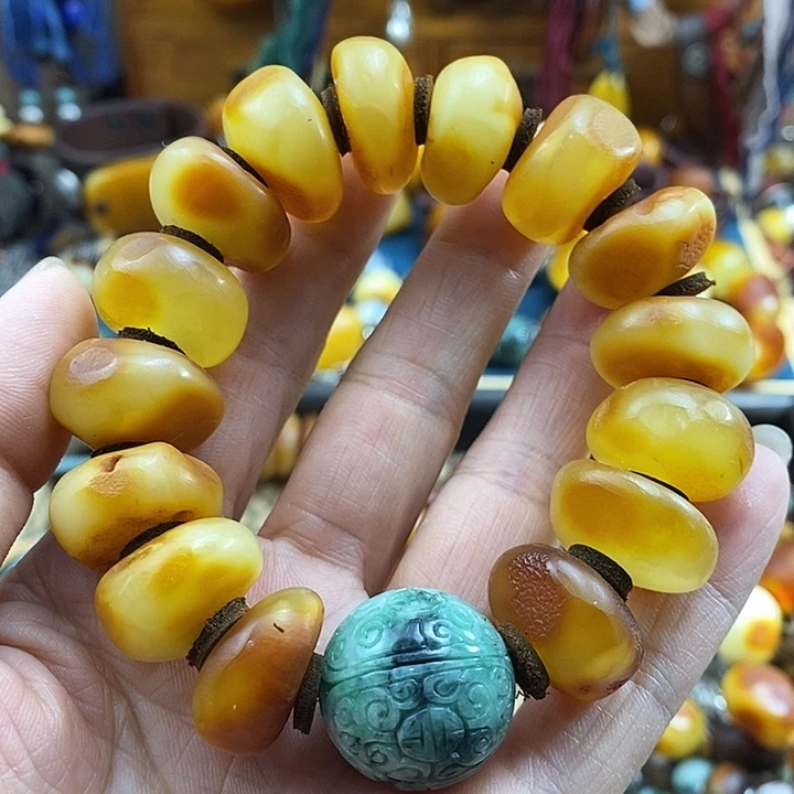 未镶嵌蜜蜡手串手串