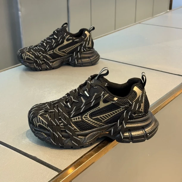 秋季老爹鞋厚底透气时尚休闲鞋网红男士欧若精灵风