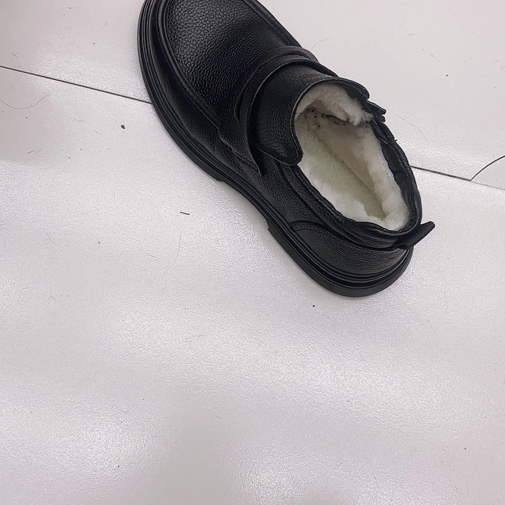 牛皮（革）男士牛皮羊毛皮毛一体加厚皮鞋42码