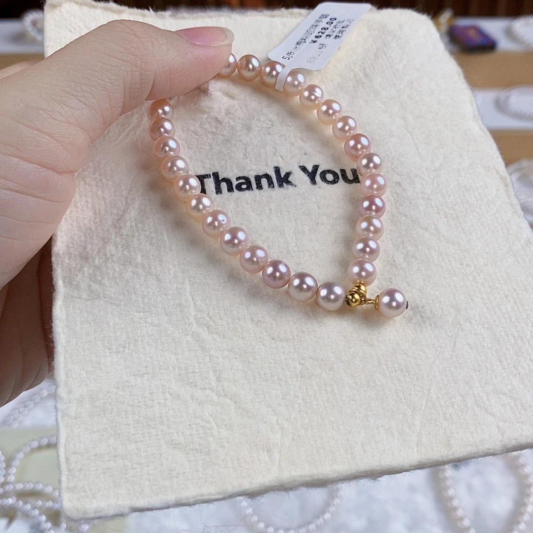 银S925镶嵌淡水珍珠手绳