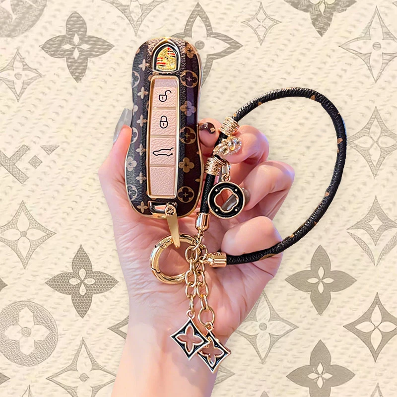 保时捷卡宴钥匙套macan专用帕拉梅拉壳718包911车帕美高级taycan