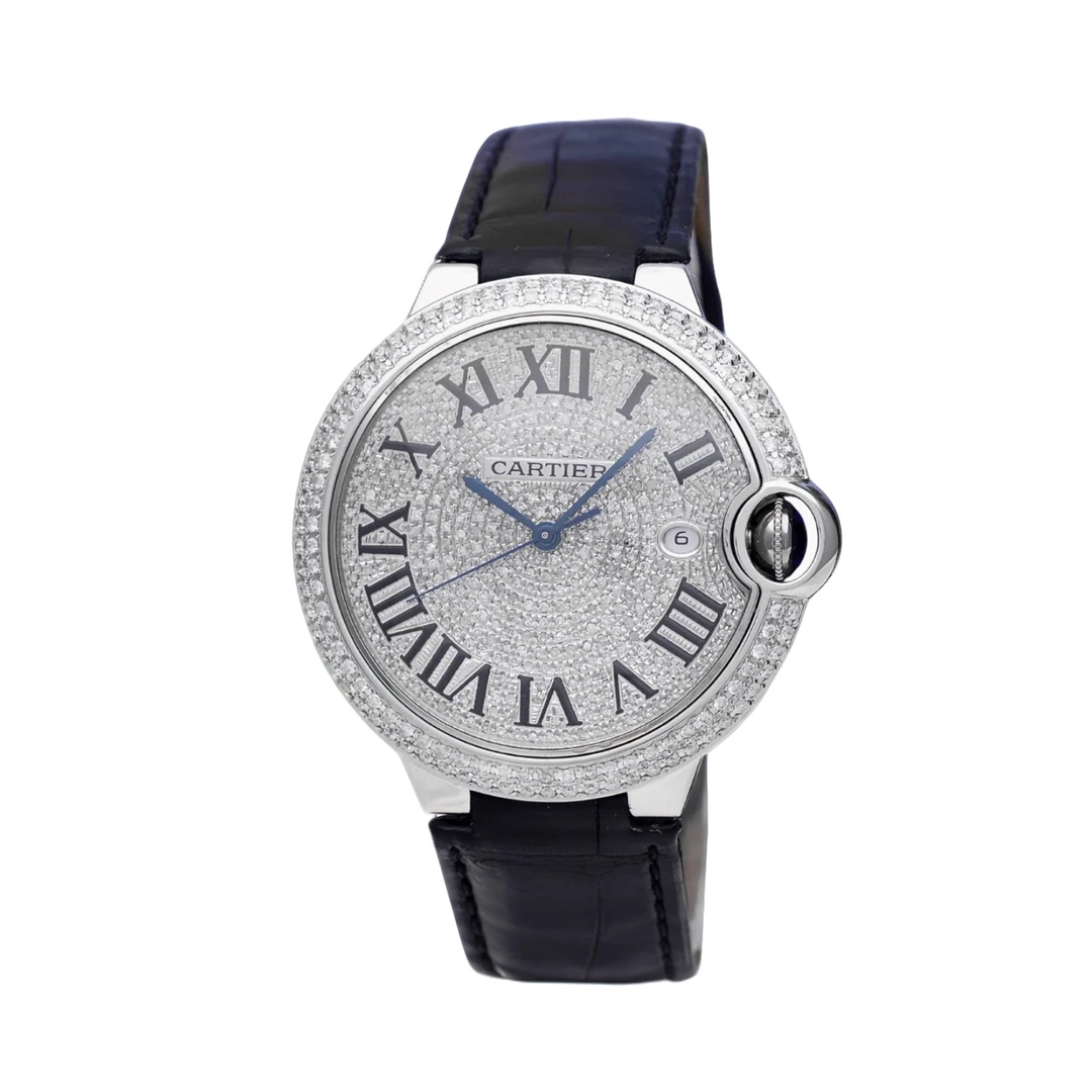 99新 Cartier/卡地亚 蓝气球系列 自动机械 42mm 后钻 升级钻盘