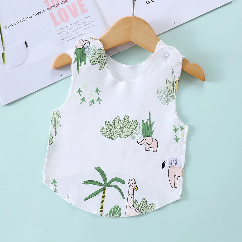 婴儿全棉肚兜背心四季打底衣宝宝半背衣背心新款0-1岁打底衫护肚D