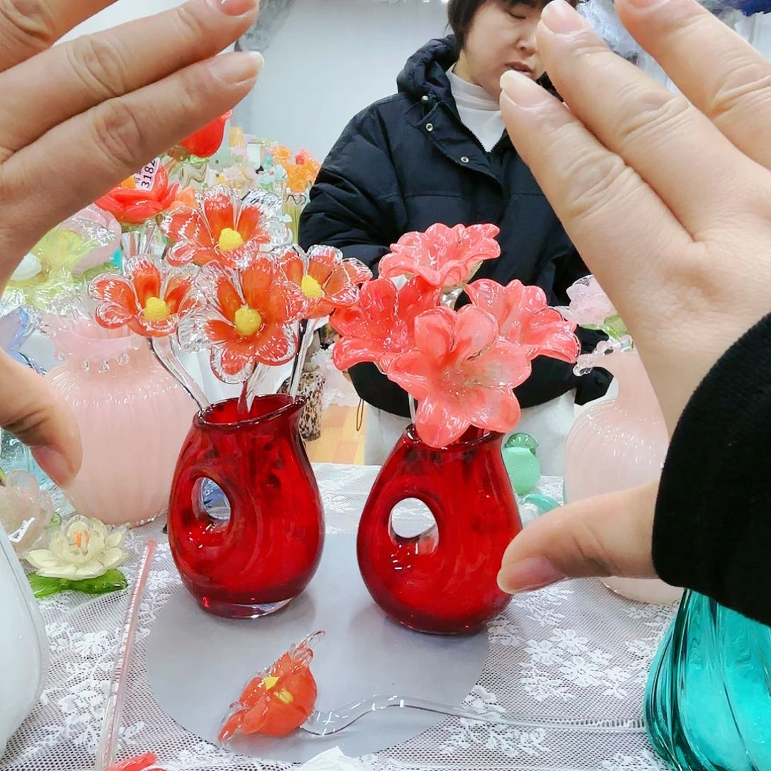 能***花福利不退不换琉璃花瓶艺术品