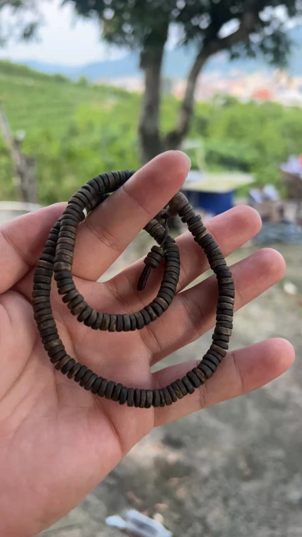 沉香【智慧沉香】白棋沉水片珠双圈 多样性发其一