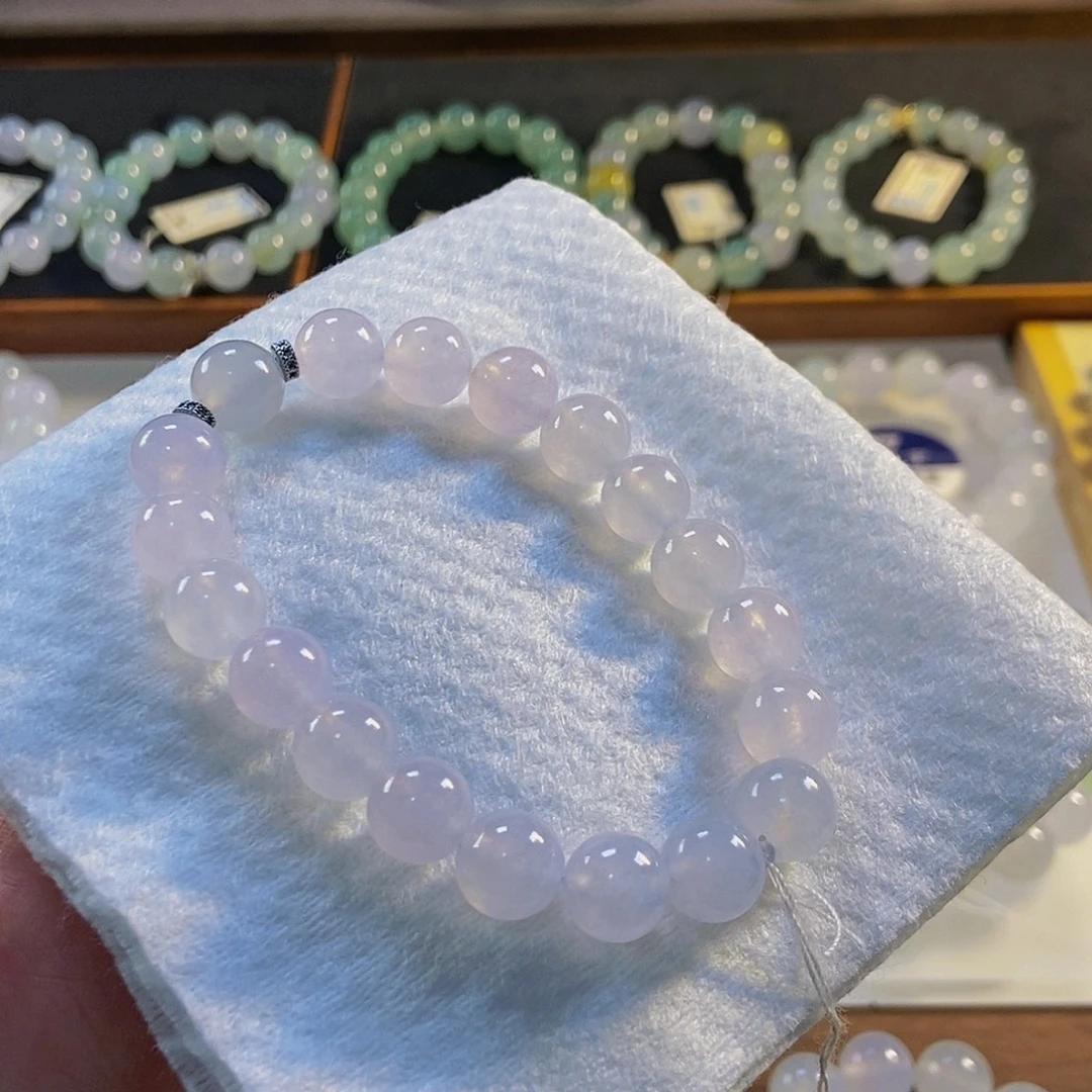 定制翡翠未镶嵌翡翠手串卡9.8