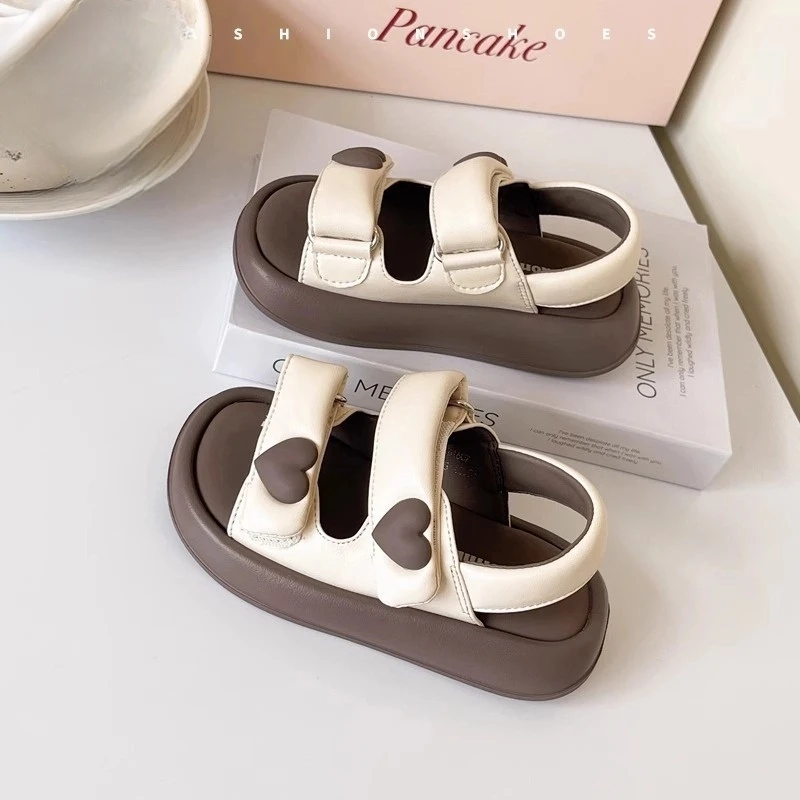 ABC儿童厚底百搭凉鞋2025夏季新款小女孩运动鞋休闲时尚鞋子韩版