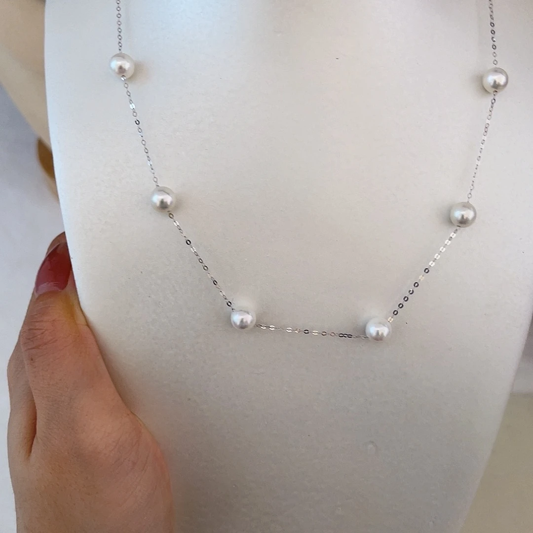 海水珍珠18K金镶嵌颈饰