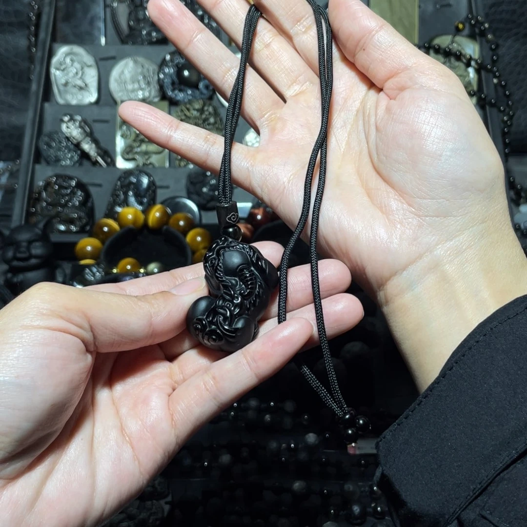 黑曜岩颈饰未镶嵌凡***醒