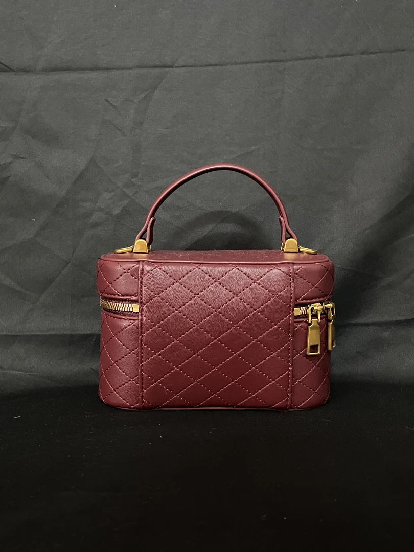 LQ-WITH-QUEEN真皮女包1桶手提包红色