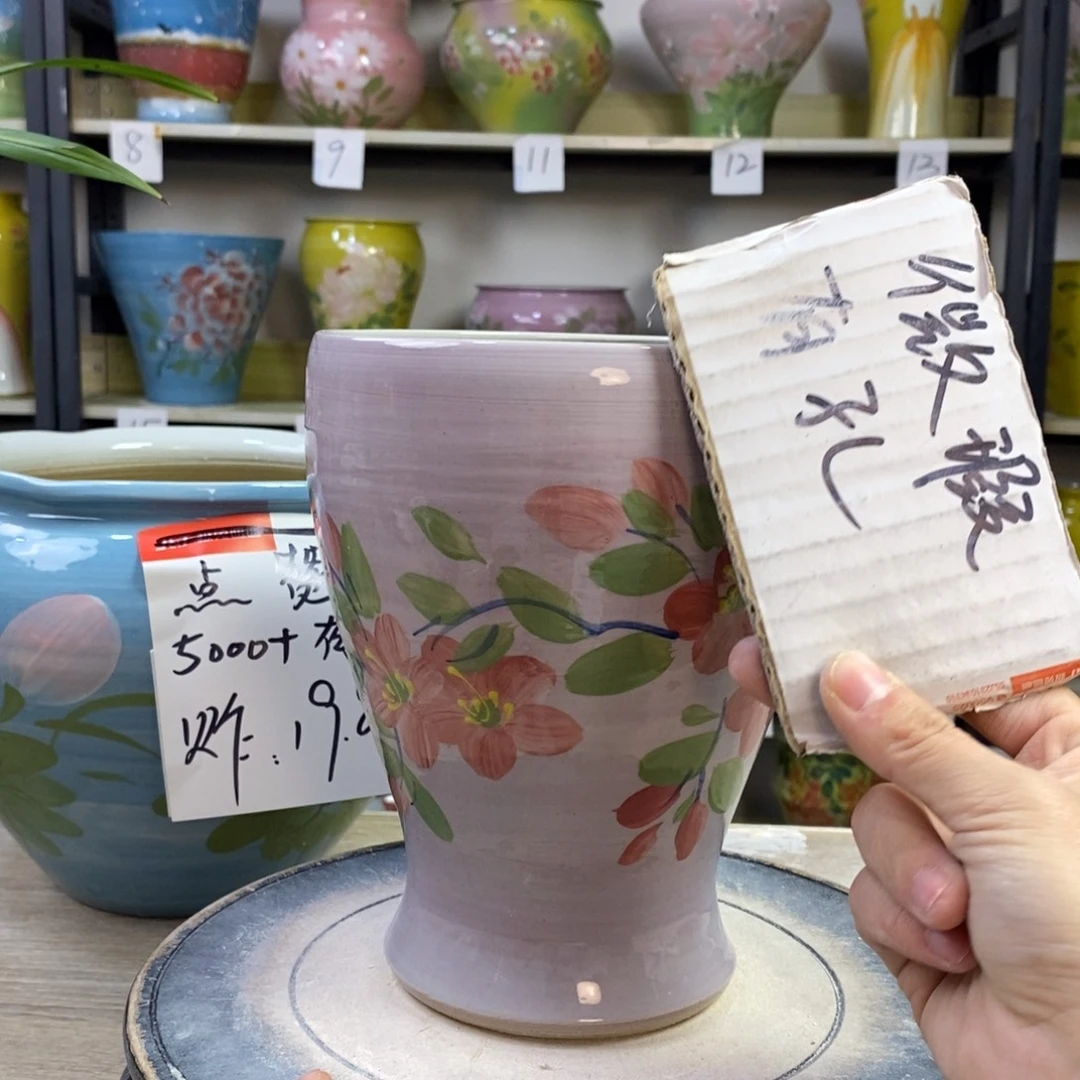 景德镇手工手绘陶瓷花盆