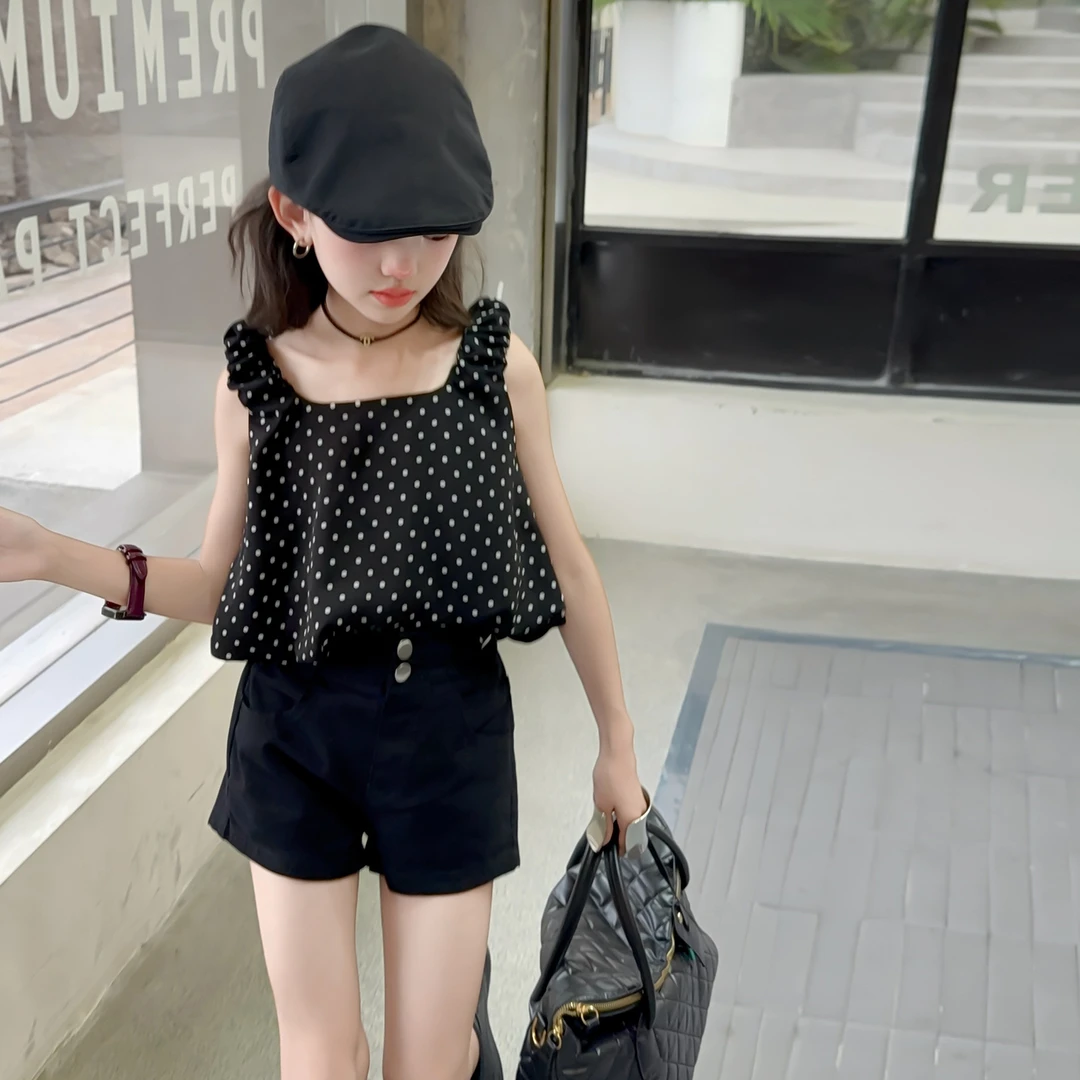 女童夏装套装韩国ins衣服6-12岁儿童女孩潮款夏季炸街短裤两件套