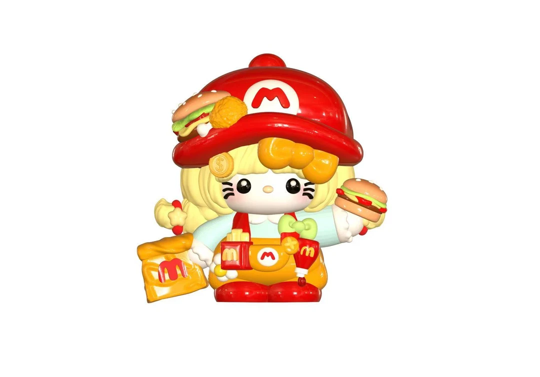 【嫣然定制—kitty汉堡】新品diy树脂配件/发夹/摆件