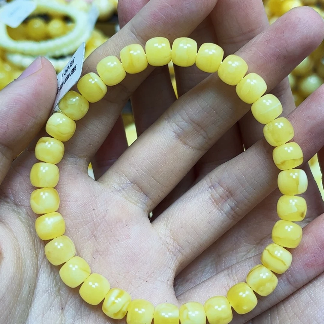 裸石蜜蜡未镶嵌7mm老型手串微