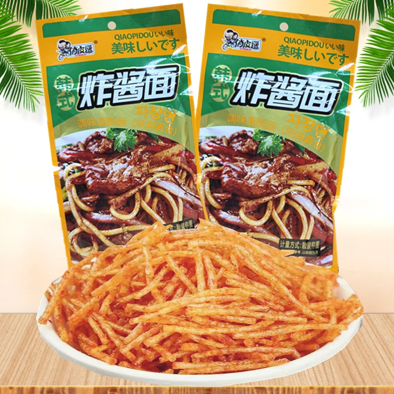 俏皮逗韩式炸酱面味辣条甜味不辣的辣条怀旧面筋制品解馋小零食