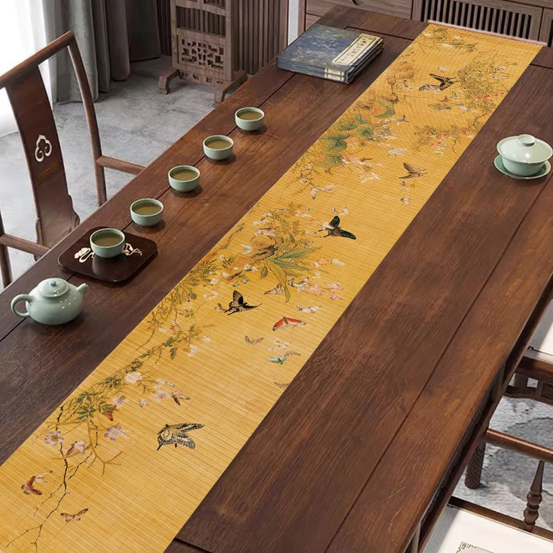 竹丝卷帘挂画高山楠竹细竹丝茶席茶室客厅餐厅苏式庭院