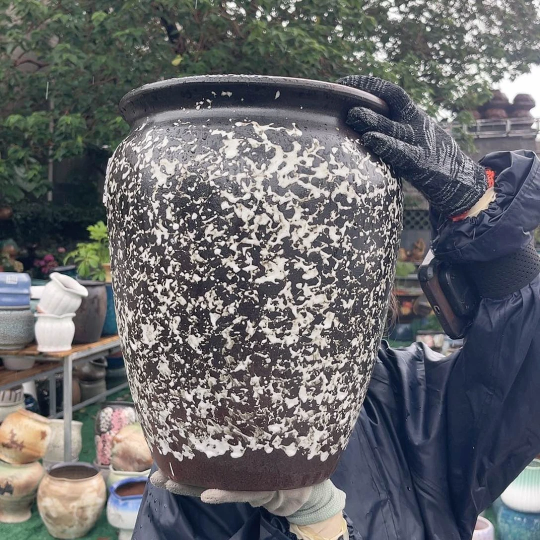 紫砂花盆王嫂花盆0611-1075 高33口25