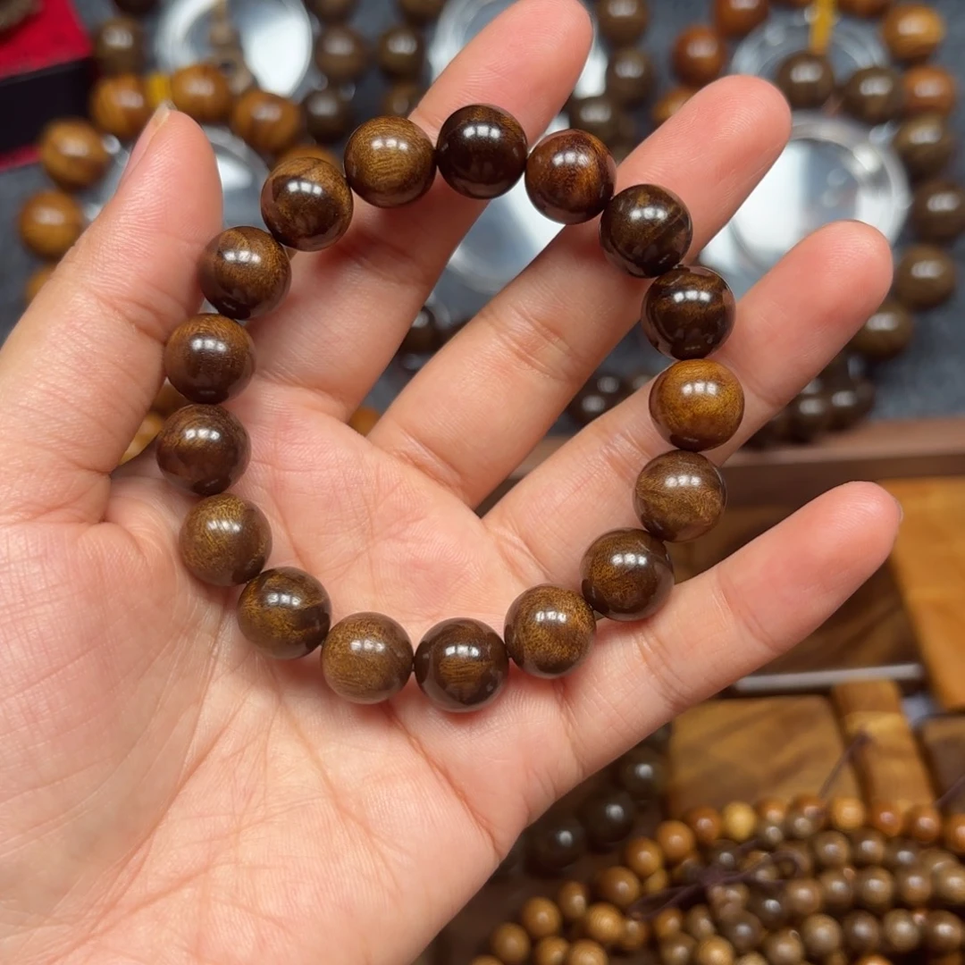 明***萌金丝楠手串/手链金丝楠小叶桢楠1.2