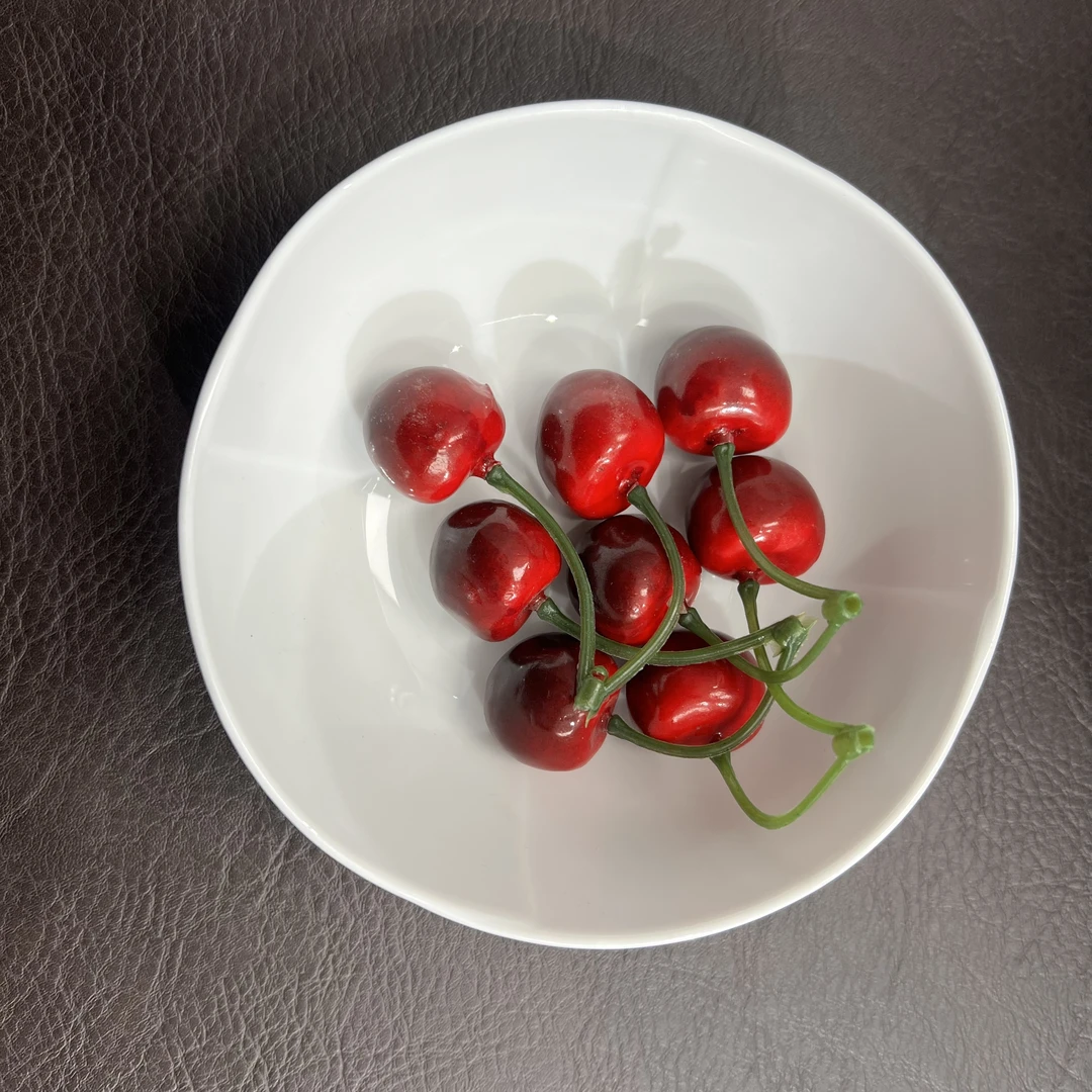 高白瓷水果碗甜品碗2个装（不带勺）