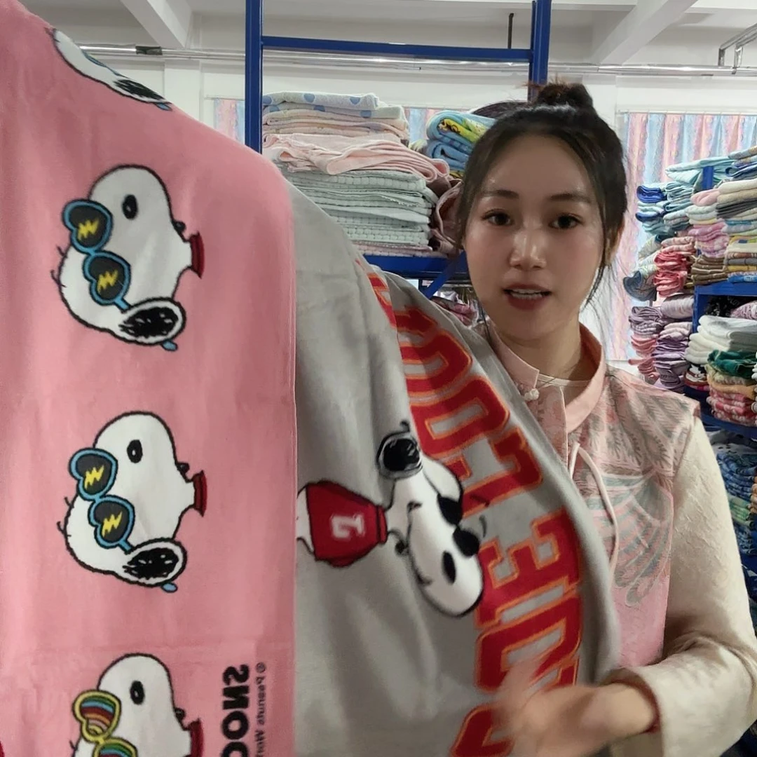 三角史努比2条浴巾