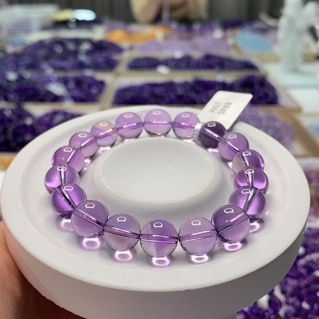 未镶嵌手链水晶巴西紫水晶10M