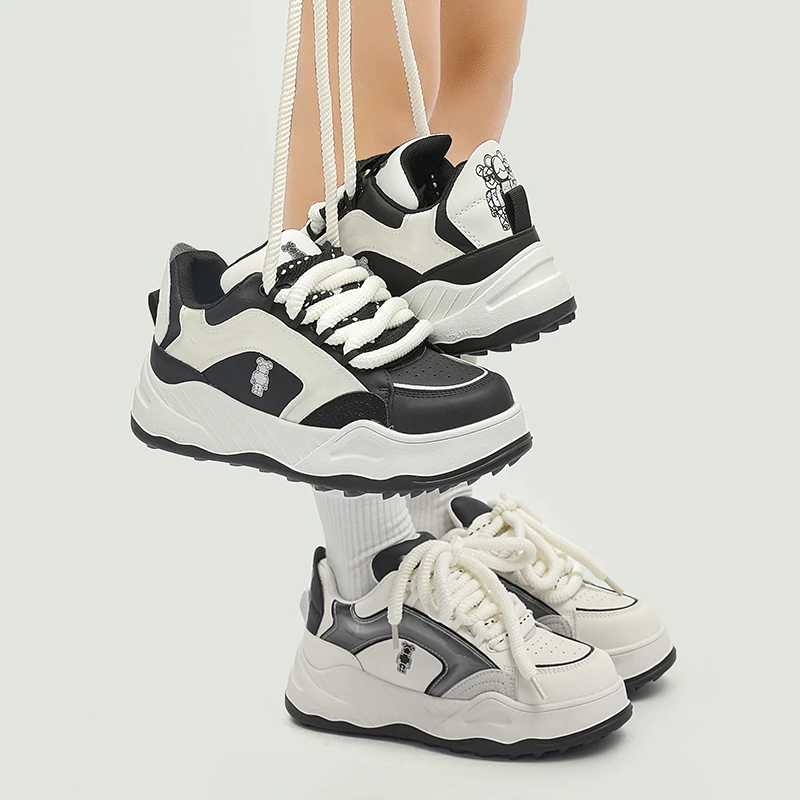 Violentbear/暴力熊情侣款新品时尚百搭板鞋女舒适厚底潮鞋 356-8