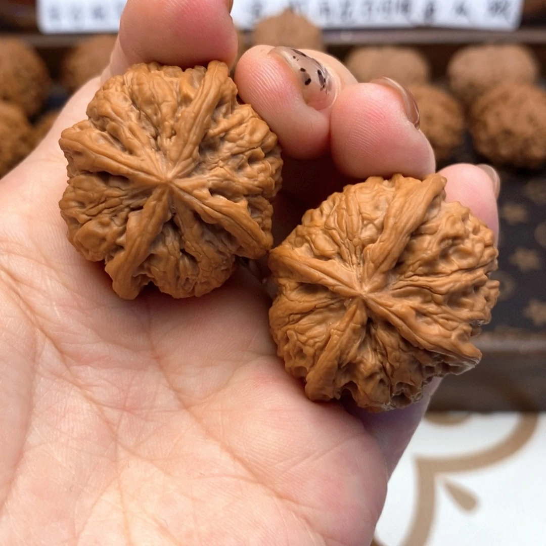 把件文玩核桃37尺全品雨花石正四