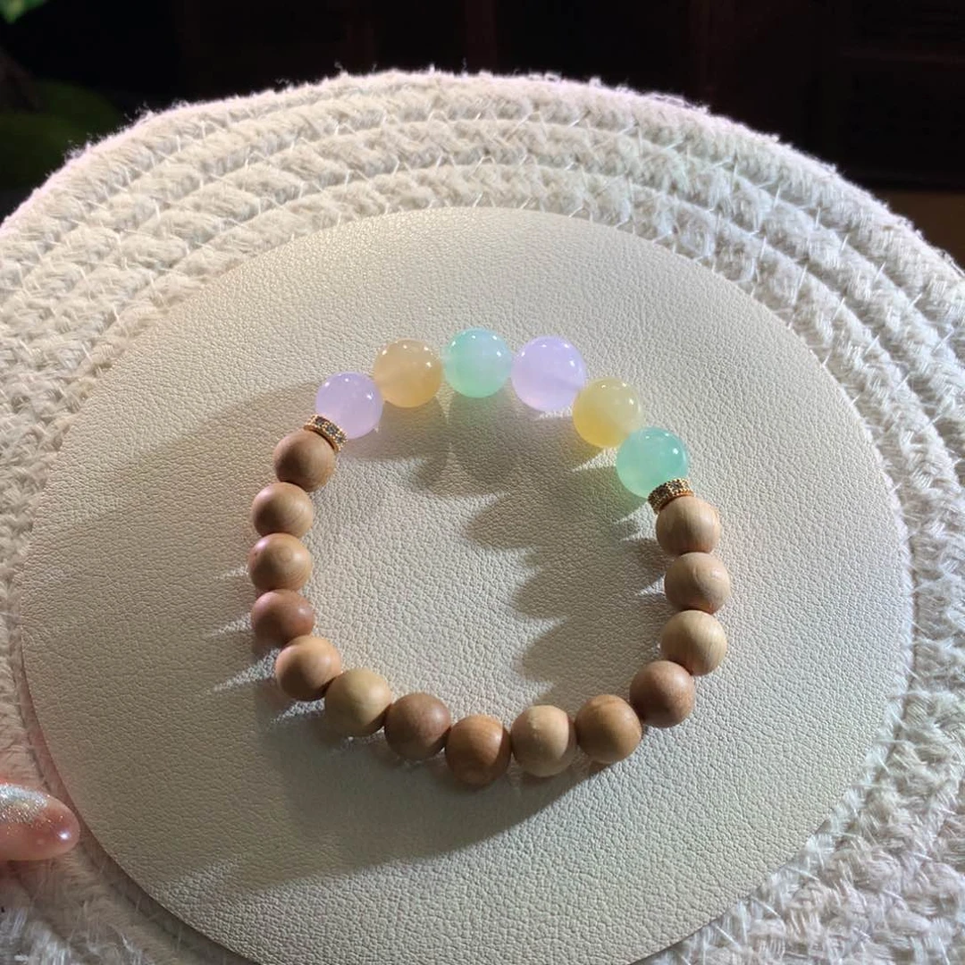 散珠翡翠天然缅a糖果半串