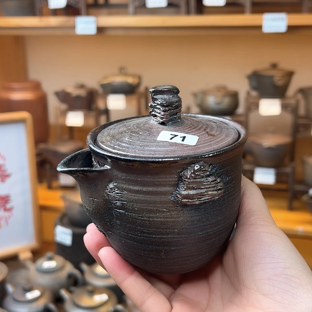 天**笑南宁红陶柴烧手抓壶瑕疵品