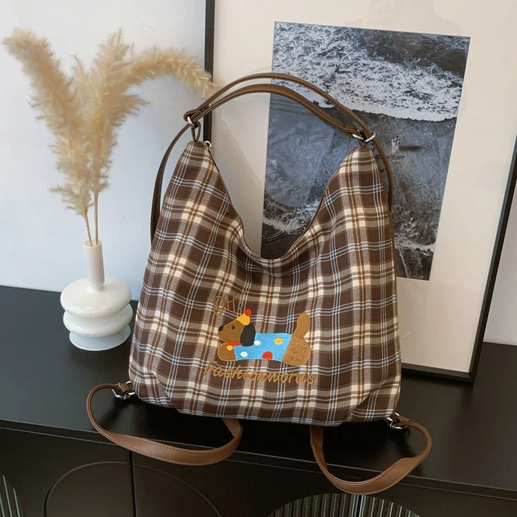 可爱腊肠狗托特包女时尚秋冬新款百搭双肩包大容量单肩包托特包