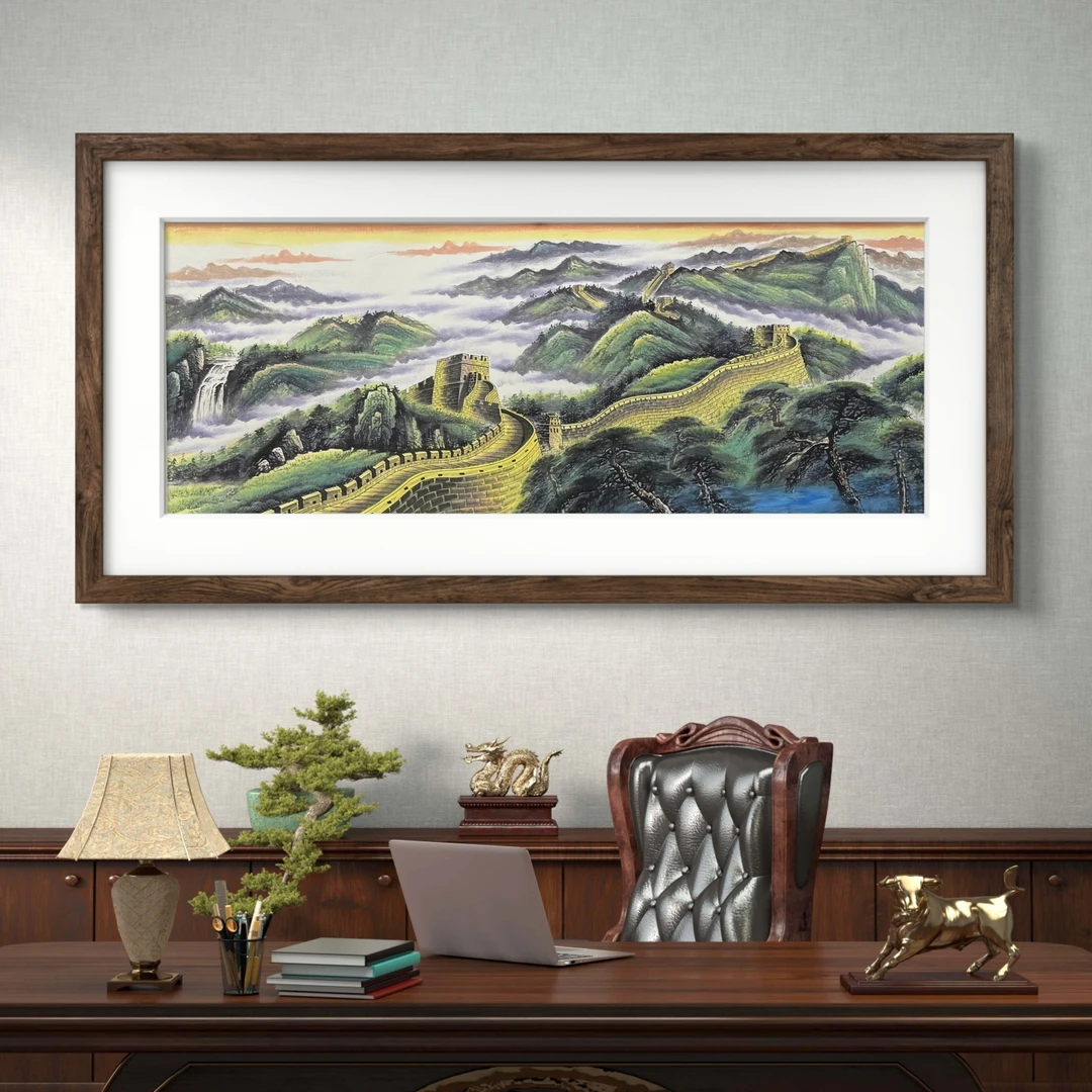 【长城画】张恒禄200*80cm手绘礼盒作品（1）