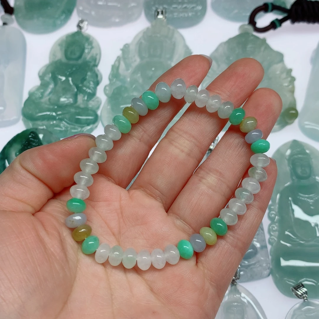 《***》翡翠未镶嵌挂件手串