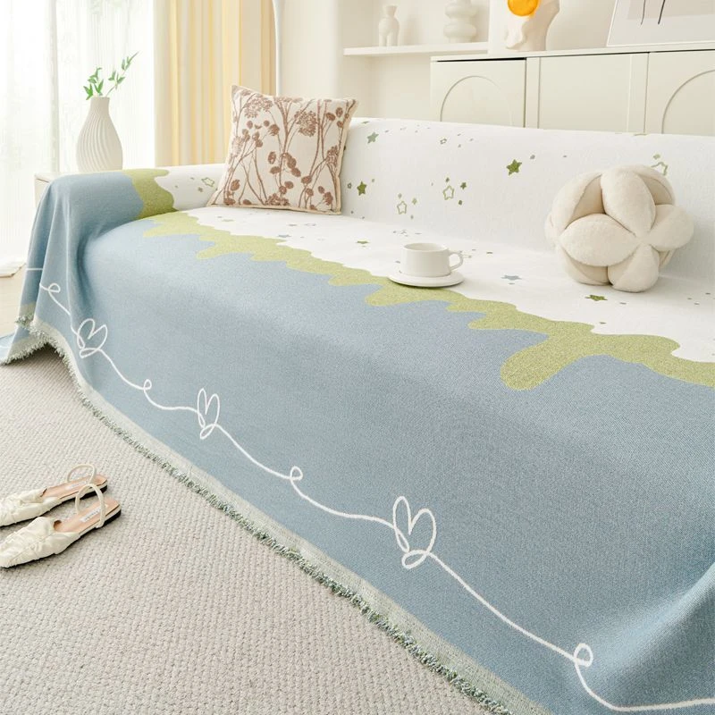 【星辰大海】雪尼尔亲肤防滑沙发套一体式全盖沙发巾双面可用沙发垫