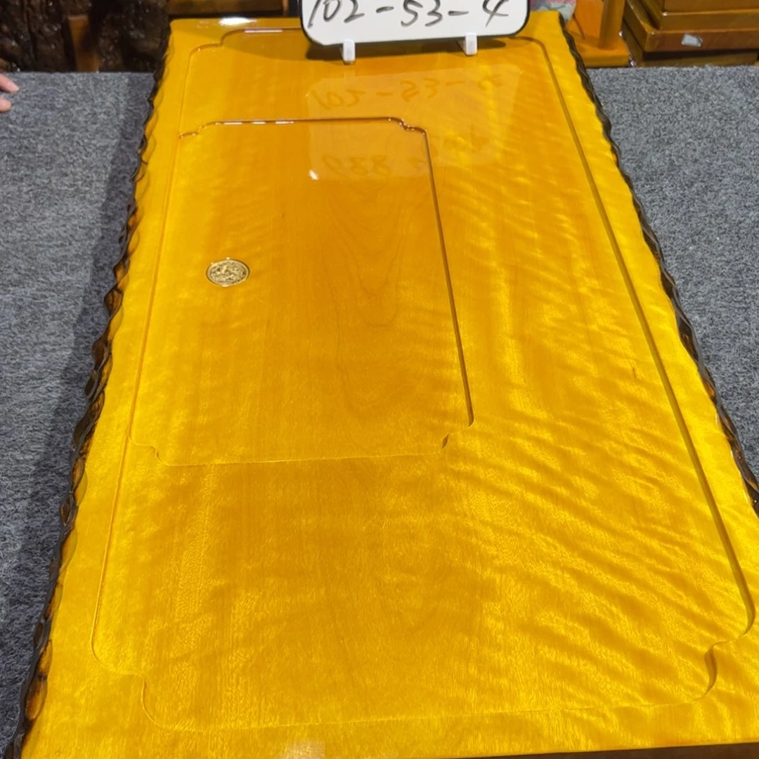 用***8缅甸大叶金丝楠实木茶盘
