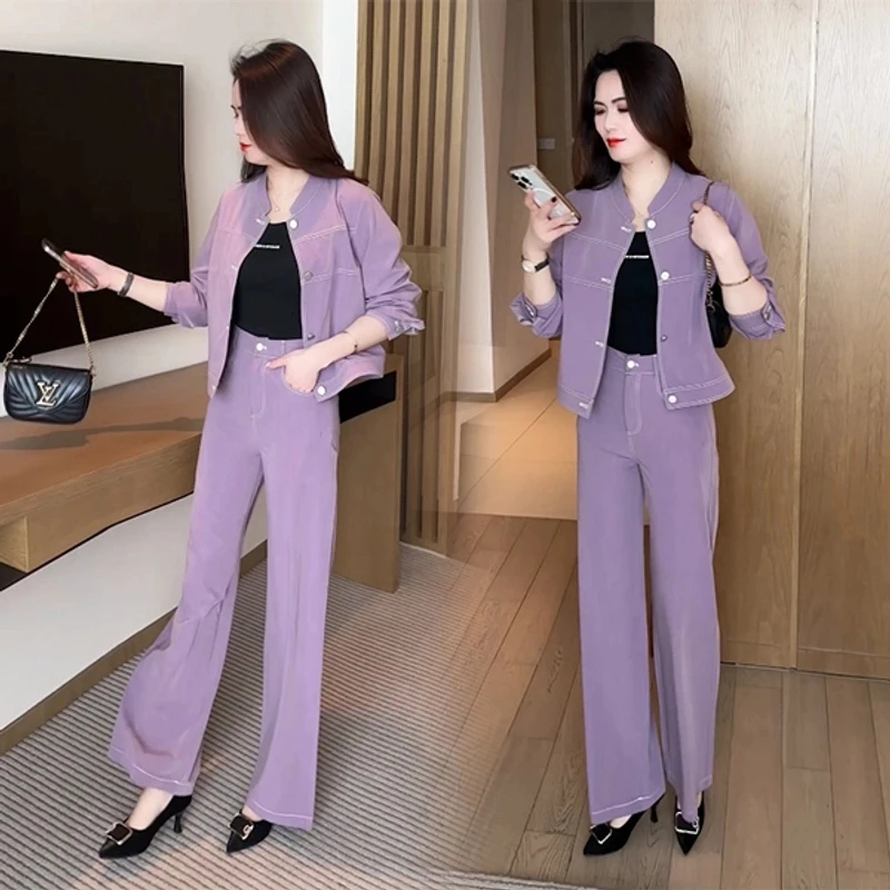 春秋新款小香风穿搭气质休闲显瘦不挑人减龄套装长袖洋气女神范60