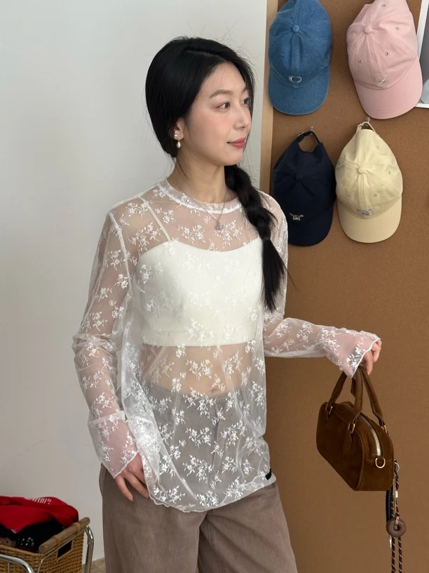 XIHaokan 叠搭蕾丝上衣