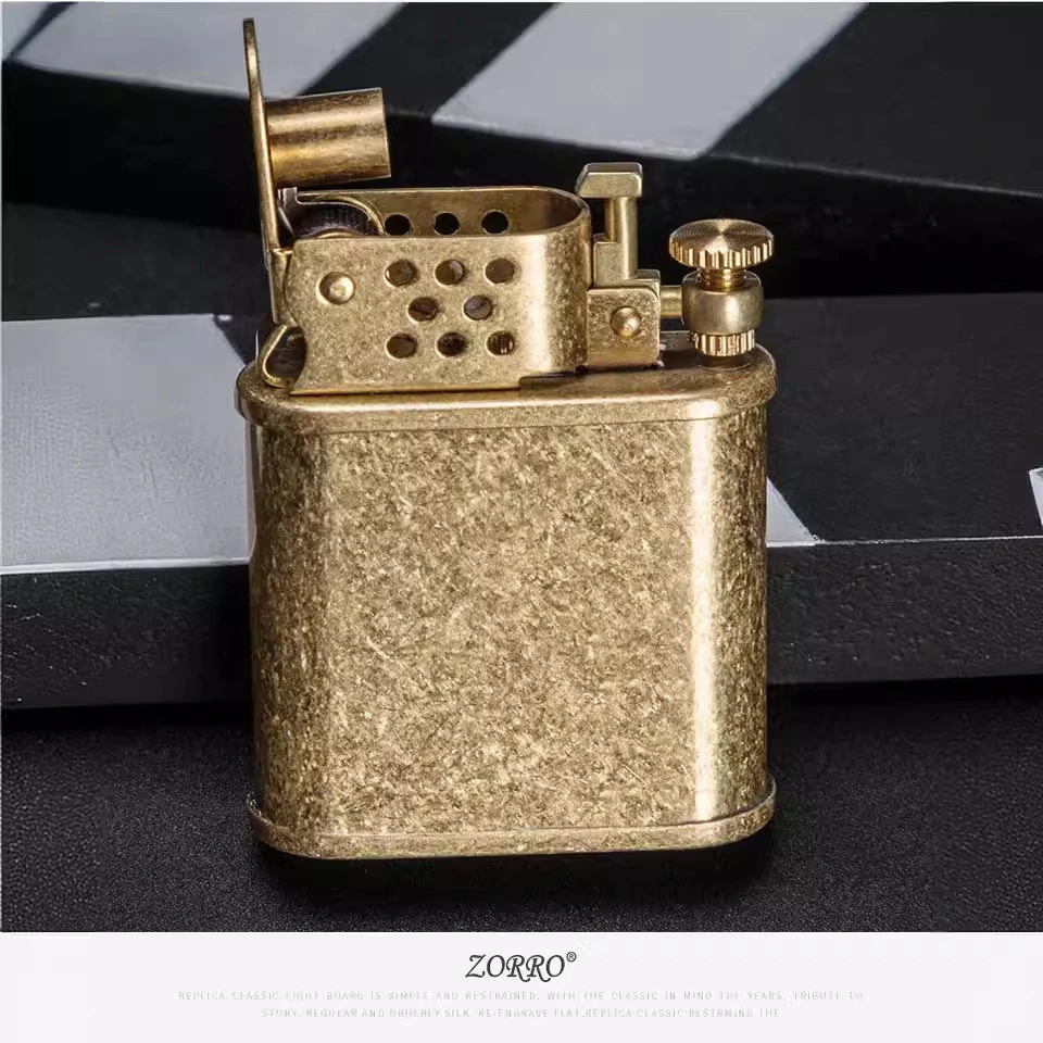 佐罗ZORRO按压一键弹射老式煤油打火机金属防风男士高档打火机