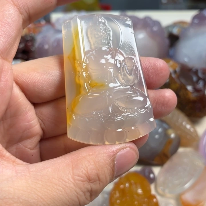 玛瑙/玉髓未镶嵌吊坠(不含链)