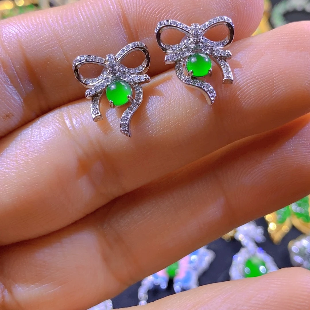 翡翠银S925镶嵌颈饰