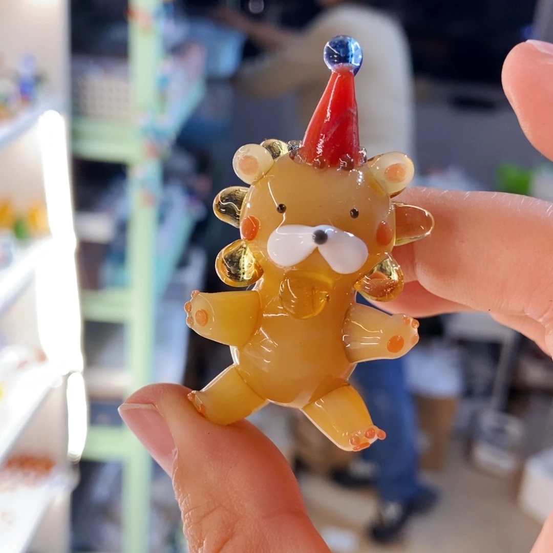 琉璃手工艺品小狮子