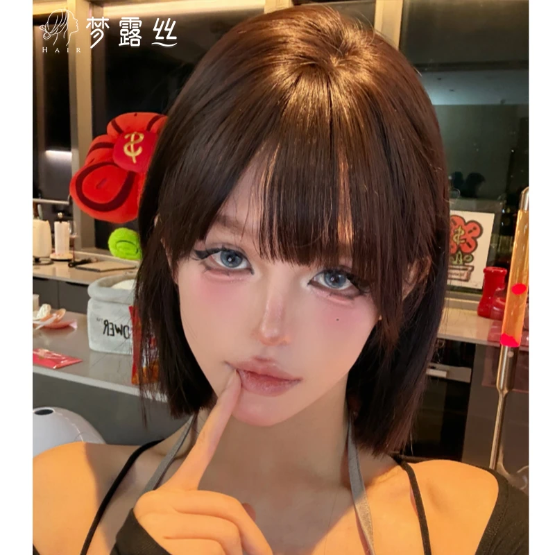 梦露丝【波波头】假发女自然气质减龄短发全头套网红蓬松逼真透气